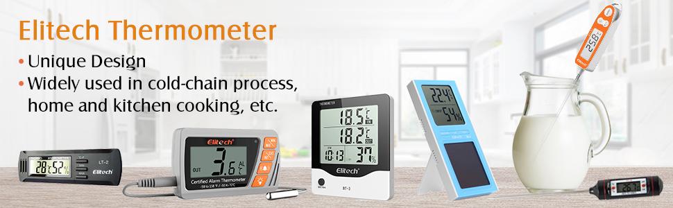 Elitech Digital Thermometer - Control Temperature of Your Goods or Foods