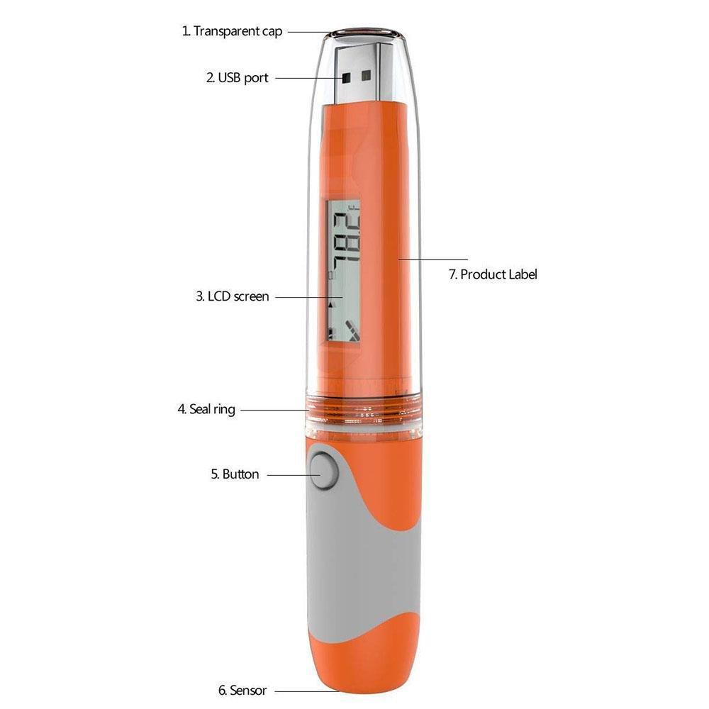 Elitech RC-51 PDF USB Temperature Data Logger Recorder Tester Points Pen Style 32000 Record Points - Elitechustore
